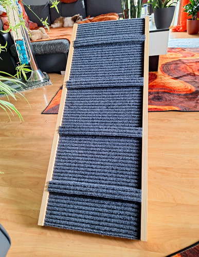 Hunderampe aus holz mit - hunderampe,
