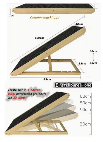 Verstellbare hunderampe - verstellbare,